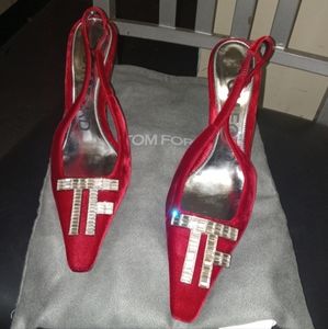 Tom Ford Crystal Slingback Pumps